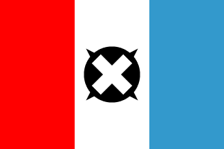 [Red White Blue with black charge.]